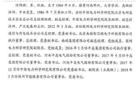 国家电网节能服务公司董事长由张圣集改为伟理担任